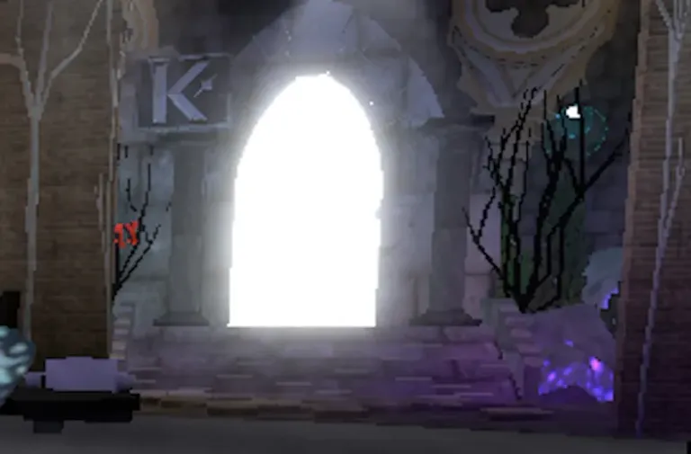 3. Interact with the white doorway on the other end of the room to enter it.