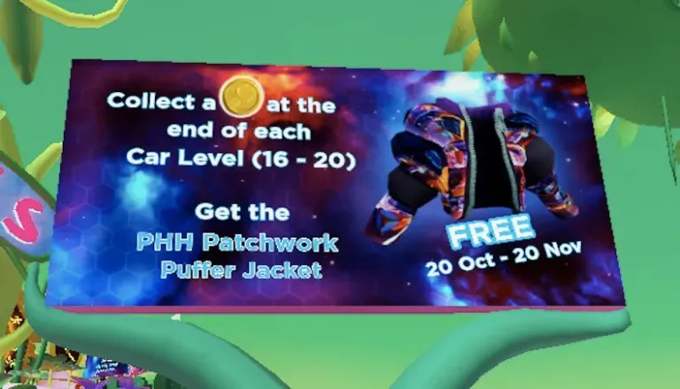 How to Get the PHH Patchwork Puffer Jacket in Spotify Island