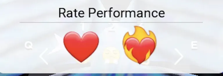 25. Receive 5 heart votes during one performance