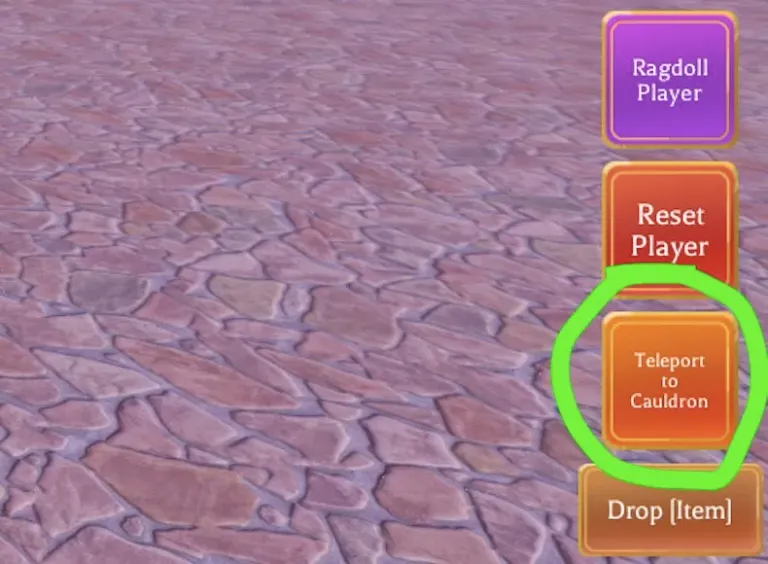 3. Teleport to the Cauldron