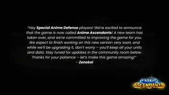 Special Anime Defense game codes image